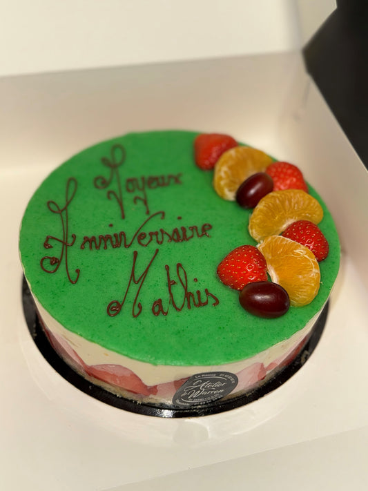Fraisier Pâte d'Amandes - L'atelier de Warren