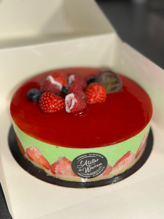 Fraisier Pistache - L'atelier de Warren
