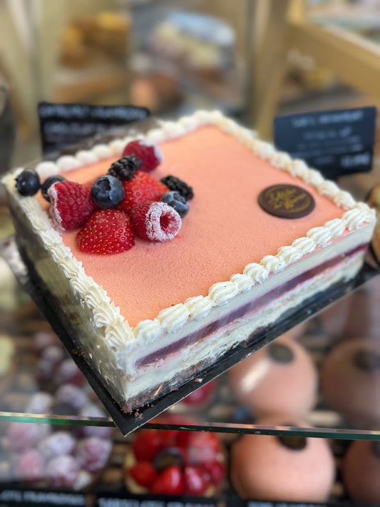 Dôme framboise chocolat blanc - L'atelier de Warren