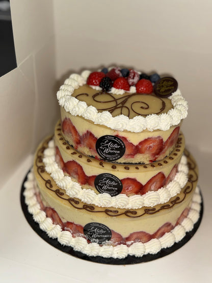 Fraisier Pâte d'Amandes - L'atelier de Warren
