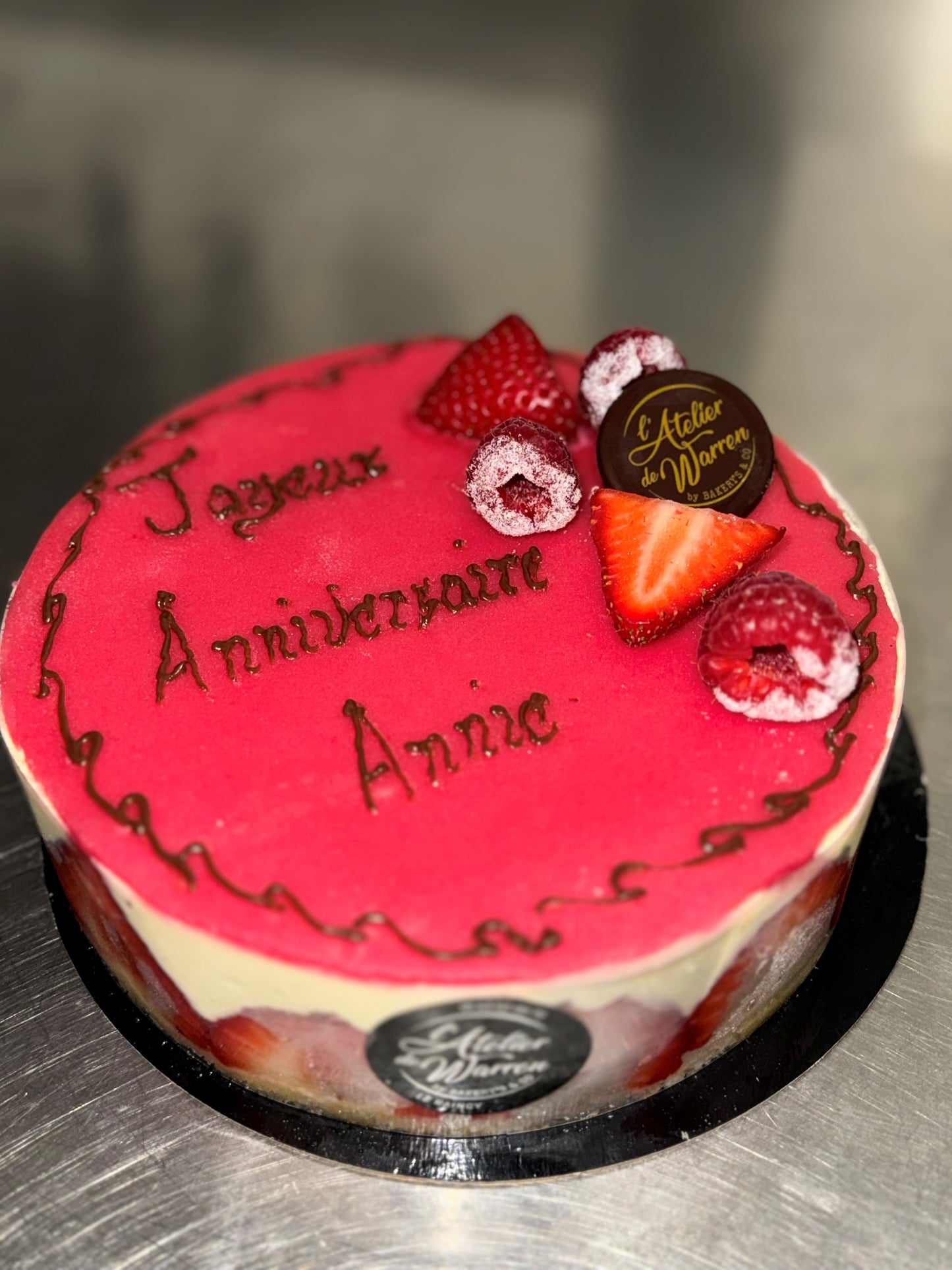 Fraisier Pâte d'Amandes - L'atelier de Warren