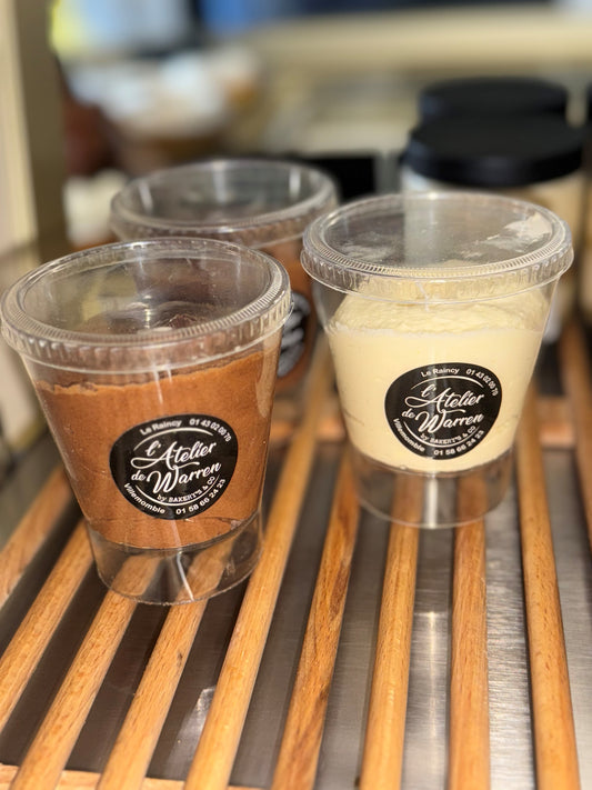 Mousse Chocolat Lait, Chocolat Blanc ou Passion - L'atelier de Warren